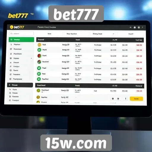 Interface do usuário do bet777 é intuitiva
